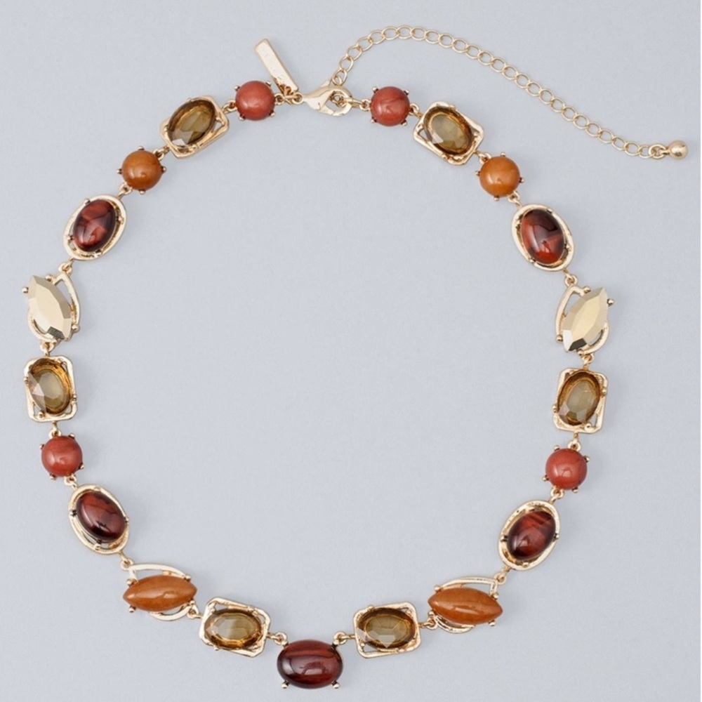 WHBM TIGER EYE SINGLE STRAND NECKLACE
